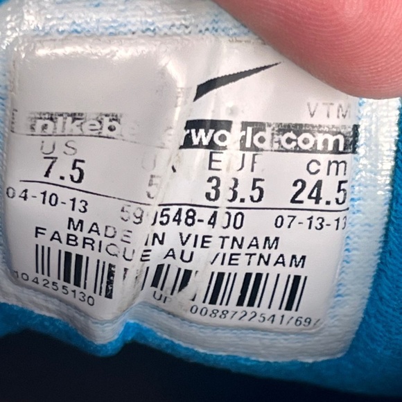 Nike Flex Experience RN2 Running Shoes Women's Size 7.5 Turquoise and Pink - Picture 8 of 11